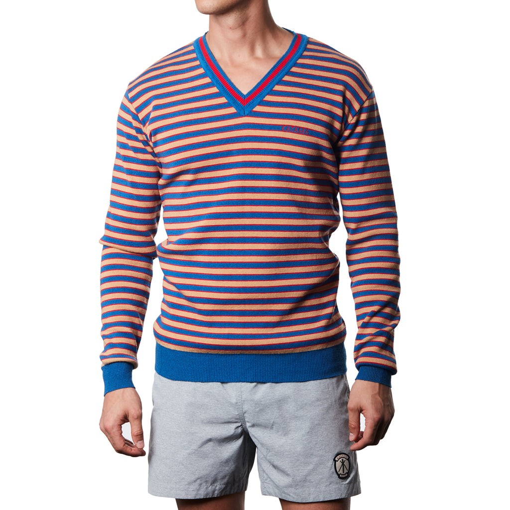 SUMMER SWEATER- Azure/Bronze/Red