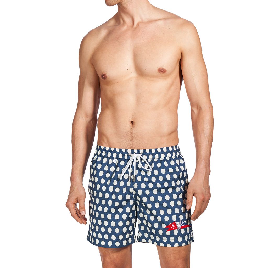 EMERSON II - SEACRAFT NAVY & CREAM POLKA DOT PRINT