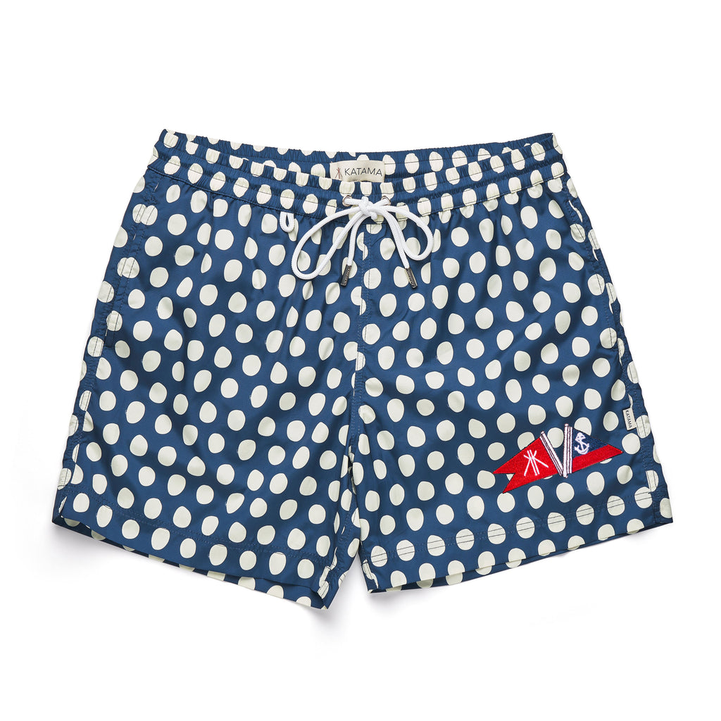 EMERSON II - SEACRAFT NAVY & CREAM POLKA DOT PRINT