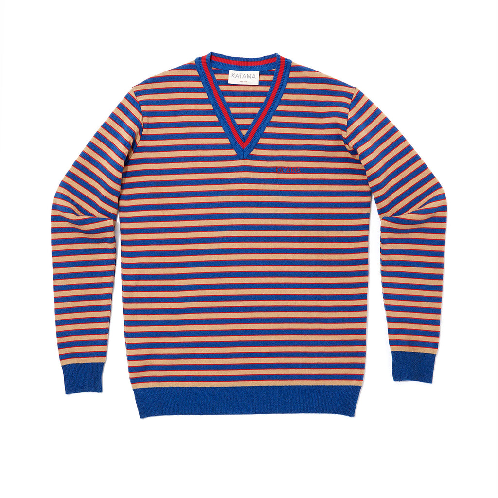 SUMMER SWEATER- Azure/Bronze/Red