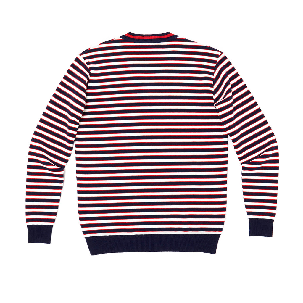 SUMMER SWEATER- Navy/Red/Cream